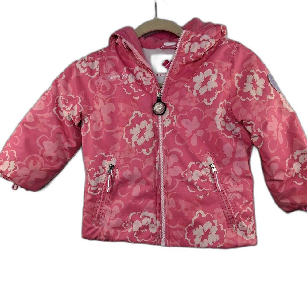 Obermeyer Kid's Ashor Insulated Snow Jacket, Toddler Size 4 Peony Puffs Winter - Picture 2 of 13